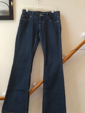 Women's Straight Leg Dark Blue Jeans